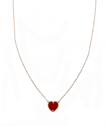 گردنبند قلب گارنت هماتیت گلد Hematite Gold کد 136059