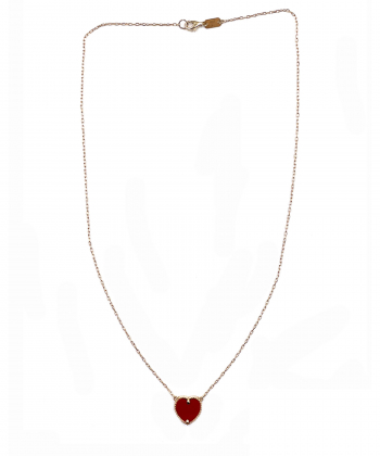 گردنبند قلب گارنت هماتیت گلد Hematite Gold کد 136059