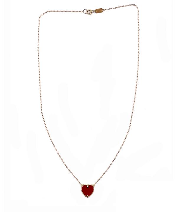 گردنبند قلب گارنت هماتیت گلد Hematite Gold کد 136059