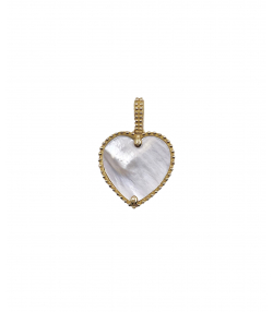 آویز قلب صدفی هماتیت گلد Hematite Gold کد 136061