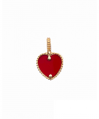 آویز قلب گارنت هماتیت گلد Hematite Gold کد 136062