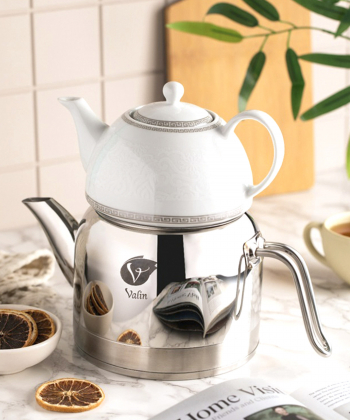 کتری قوری استیل کف چدن 2.5 لیتر گلدن هوم Golden Home مدل لیان