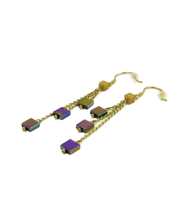 گوشواره طلا 18 عیار زنانه مانچو Mancho مدل efgs002