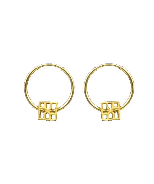 گوشواره طلا 18 عیار زنانه کاپانی Kapani مدل ke043