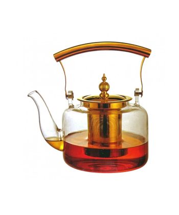 قوری پیرکس دسته طلایی 1000 میلی لیتر گلدن هوم Golden Home کد 395