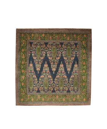 فرش دستباف آبی سرمه ای ذوالانواری LORI (LORIBAFT)