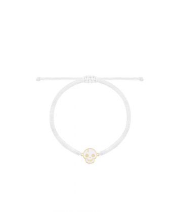 دستبند بافت سفید اسکار با میناکاری سفید درریس Doris کد P5662