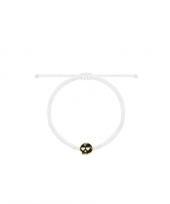 دستبند بافت سفید هکتور با میناکاری مشکی درریس Doris کد P5663