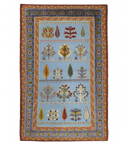 گلیم فرش دستباف طیف آبی ذوالانواری kilim carpet (shiraz)