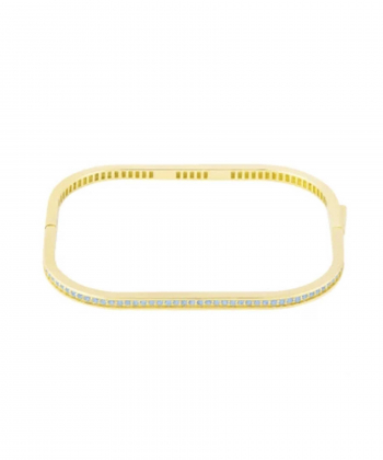 بنگل 4 ضلعی با نگین آبی روشن درریس Doris کد P5641