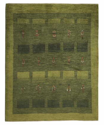 فرش دستباف سبز ذوالانواری AMALEH ( GHASHGHAI BAFT)