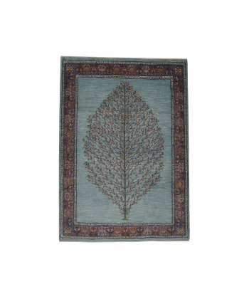 فرش دستباف آبی ذوالانواری LORI (LORIBAFT)