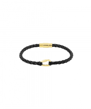 دستبند چرم مشکی کران درریس Doris کد P5634