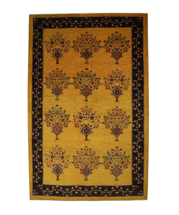 فرش دستباف زرد ذوالانواری LORI (LORIBAFT)