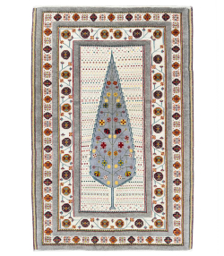 گلیم فرش دستباف خودرنگ سفید ذوالانواری kilim carpet (shiraz)