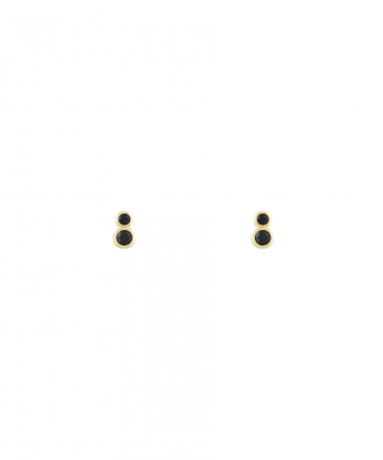 گوشواره میخی رعد با نگین مشکی درریس Doris کد P5575