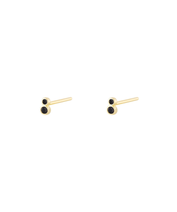 گوشواره میخی رعد با نگین مشکی درریس Doris کد P5575