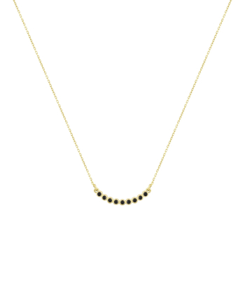 گردنبند قوس با نگین مشکی درریس Doris کد P5562