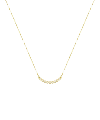 گردنبند قوس با نگین سفید درریس Doris کد P5559