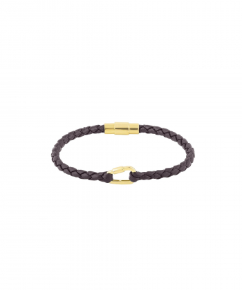 دستبند چرم قهوه ای کران درریس Doris کد P5445