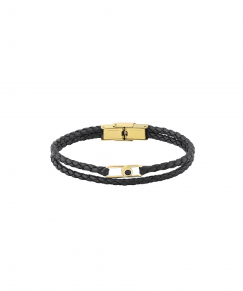 دستبند چرم مشکی رعد درریس Doris کد P5441