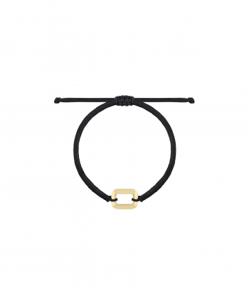 دستبند بافت مشکی تک لینک بزرگ درریس Doris کد P5432