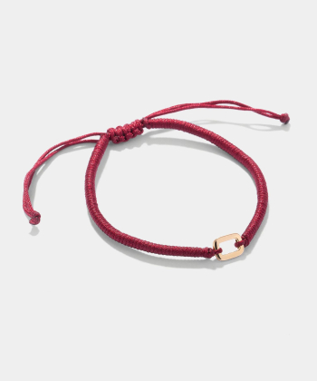 دستبند بافت زرشکی تک لینک کوچک درریس Doris کد P5430