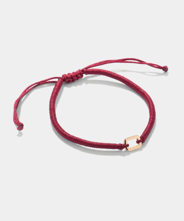 دستبند بافت زرشکی تک لینک کوچک درریس Doris کد P5430