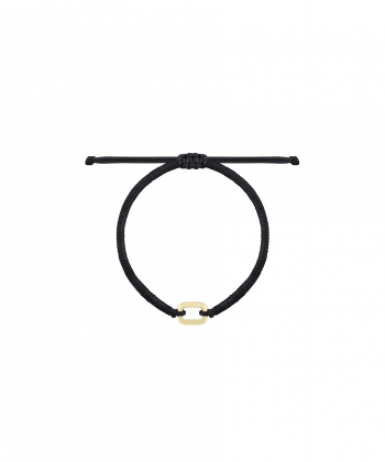 دستبند بافت مشکی تک لینک کوچک درریس Doris کد P5429