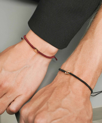 دستبند بافت مشکی تک لینک کوچک درریس Doris کد P5429