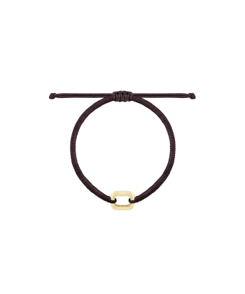 دستبند بافت قهوه ای تک لینک درریس Doris کد P5426