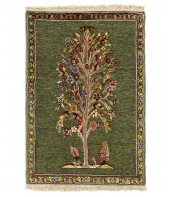 گلیم فرش دستباف طیف سبز ذوالانواری kilim carpet (shiraz)