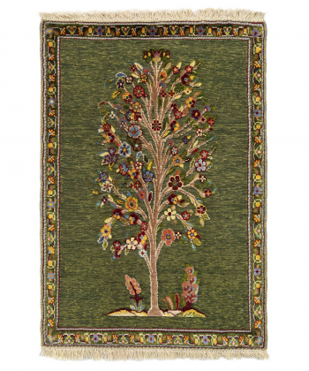 گلیم فرش دستباف طیف سبز ذوالانواری kilim carpet (shiraz)