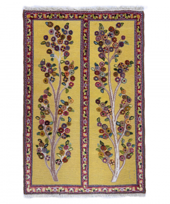 گلیم فرش دستباف نارنجی ذوالانواری kilim carpet (shiraz)