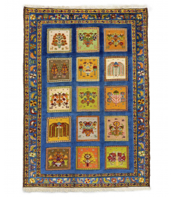 گلیم فرش دستباف طیف آبی ذوالانواری kilim carpet (shiraz)