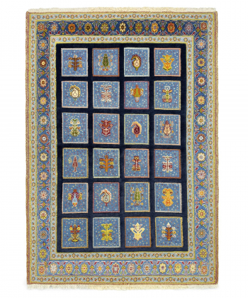 گلیم فرش دستباف طیف آبی ذوالانواری kilim carpet (shiraz)