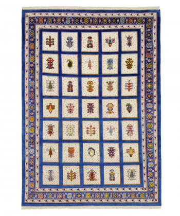 گلیم فرش دستباف طیف آبی ذوالانواری kilim carpet (shiraz)