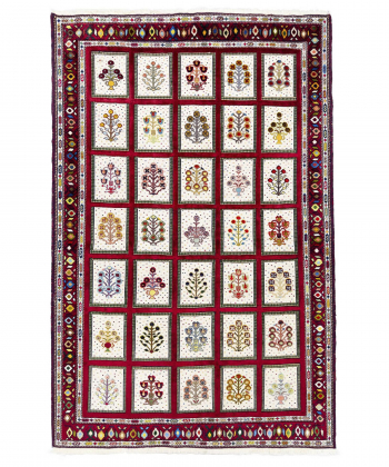 گلیم فرش دستباف خودرنگ سفید ذوالانواری kilim carpet (shiraz)