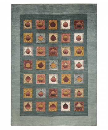 فرش دستباف پوست هندوانه ای ذوالانواری AMALEH ( GHASHGHAI BAFT)