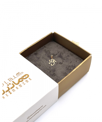 آویز قلب تو هماتیت گلد Hematite Gold کد 136078