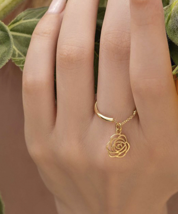 انگشتر طلا گل رز میوگلد Mio Gold کد R930