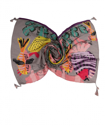 شال زنانه طرح دار زیبو Ziboo مدل Zi-060651