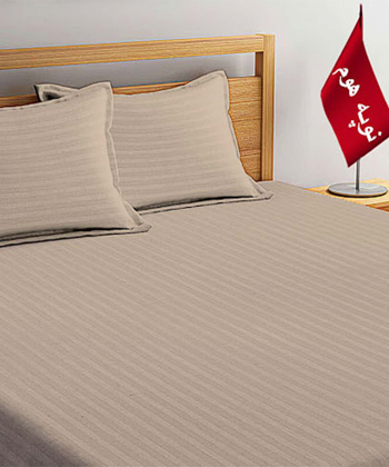 سرویس ملحفه و روبالشتی یک نفره هتلی راه راه نوپه هوم Nope Home کد B06