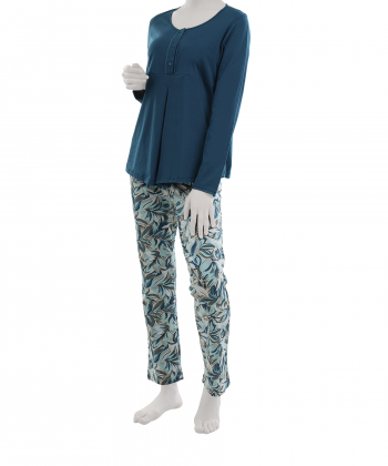 ست تیشرت و شلوار نخی راحتی زنانه ناربن مدل 3798