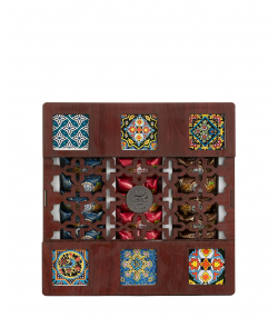 حلوا مسقطی مغزدار فاخر Fakher طرح چوبی کاشی وزن 800 گرم