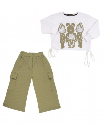 ست سویشرت و شلوار دخترانه کیوتی کالکشن مدل 3582