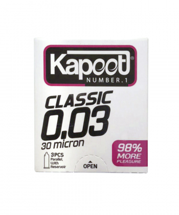 کاندوم کاپوت Kapoot مدل 30 Micron بسته 3 عددی