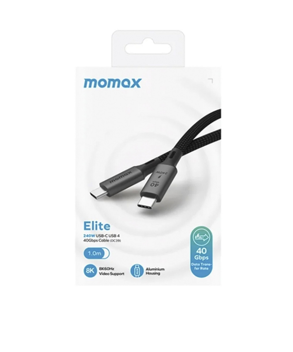 کابل 240 وات USB C USB 4 40Gbps مومکس مدل Momax Elite 240W DC39