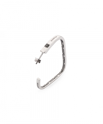 گوشواره شأن بزرگ تک کریستال نقره درسا جواهر Dorsa Jewelry کد58941