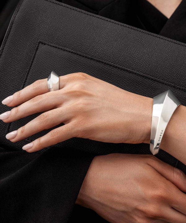 دستبند دیودال بیضی نقره سایز S درسا جواهر Dorsa Jewelry کد59641